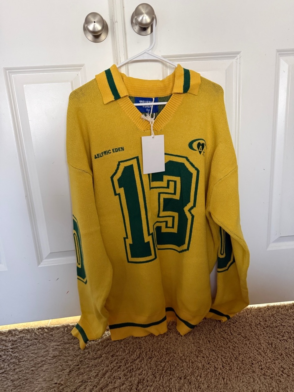 Aelfric Eden Yellow & Green Number 13 Knit Cardigan Sweater